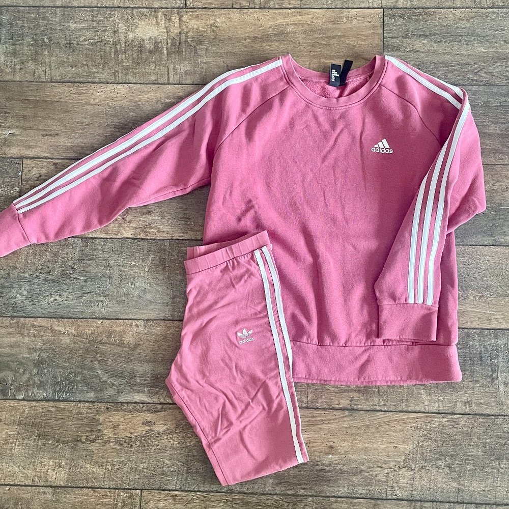 Adidas Crewneck Sweatshirt and Leggings Set